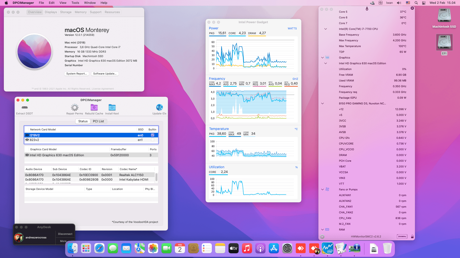 Success Hackintosh macOS Monterey 12.0.1 Build 21A559 in Asus B150 Pro Gaming D3 + Intel Core i7 7700 + Asus GTX 1070 (Disabled)